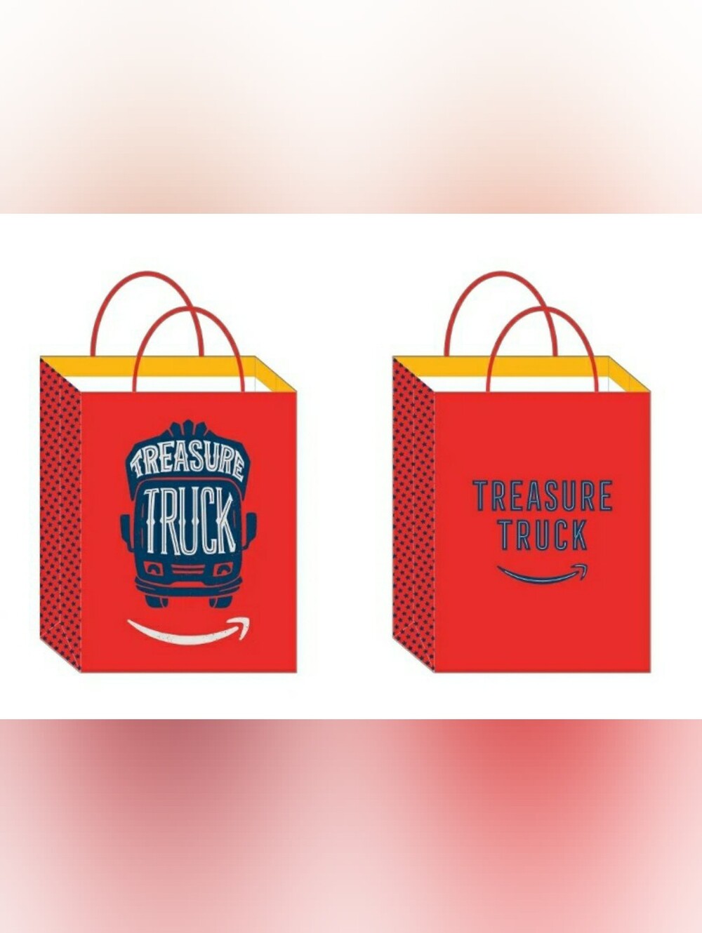 2014 Amazon Shopper Reusable Red Tote TREASURE TRUCK Limited Edition Promo